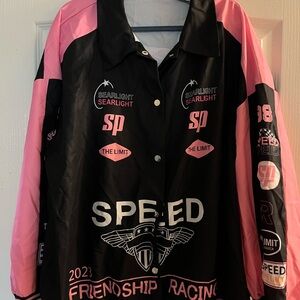 Black and Pink Racing Jacket